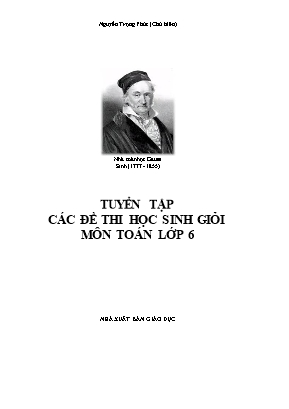Tuyển tập các đề thi học sinh giỏi môn Toán Lớp 6 - Nguyễn Trọng Phúc